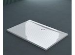 Doporro Piatto Doccia 80X140 Rettangolare In Acrilico Bianco Lucido H 4 Cm Ultraslim Con Design Antiscivolo - Lucia02Ar