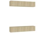 Mobili Tv 4 Pezzi Rovere Sonoma 80X30X30 Cm Materiale A Base Di Legno