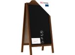 Lavagna Per Gesso A Cavalletto Bifacciale 100X50 Cm Cornice Superiore Onda Per Bar Ristoranti Locali