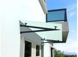 Glaswerk Westfalen - (V) 120X90 Cm Tetto Frontale In Vetro Di Latte Con Supporto Ral 7016
