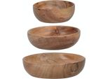 Artesà Ciotole Da Portata In Legno Di Acacia - Set 3 Pezzi.