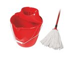 Mop, Cotone, Set, 160 G, Rosso