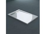 Doporro Piatto Doccia Con Piletta 80X90X5Cm, Piatto Doccia Quadrato In Acrilico Incl. Piletta Di Scarico (AL02) Xetro04W, Bianco