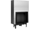 Inserto Camino In Acciaio Kratki Nadia 13 Kw Ø 200 Con Porta Scorrevole Pannellata Nera