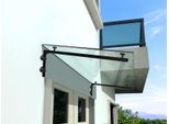 Glaswerk Westfalen - (L) Pensilina In Vetro Trasparente 120X90 Cm Con Supporto Nero Nero