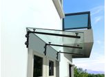Glaswerk Westfalen - (3L) Pensilina In Vetro Trasparente 230X90 Cm Con Supporto Nero