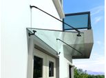 Glaswerk Westfalen - (Str) Pensilina In Vetro Trasparente 190X90 Cm Con Supporto Nero