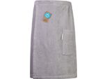 A&R 042.50 | Sauna Kilt Uomo Con Chiusura In Velcro - 65 X 150 Cm - Colore: Grigio Chiaro - Dimensioni: 65 X 150 Cm