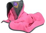 A&R 032.50 | Asciugamano Con Cappuccio Per Bambini / 75 X 75 Cm - Colore: Rosa/Grafite/Grafite - Dimensioni: 75 X 75 Cm
