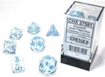Chessex - Borealis - Set Di 7 Dadi - Ghiaccio/Blu Chiaro