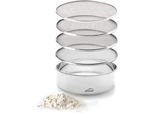 Lacor - 68340 - Setaccio Intercambiabile, Setaccio Da Cucina, 4 Maglie Intercambiabili, Setaccio Per Farina, Zucchero, Cacao, Acciaio Inox, Diametro 20 Cm