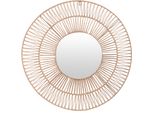 Specchio Da Parete Raphia Rotondo Ø 50 Cm - Specchio Naturale
