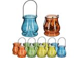 Set Di 12 Lanterne In Vetro Relaxdays
