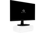 Quvio Supporto Per Monitor - Braccio Per Monitor - Supporto Per Monitor - Alzata Per Monitor - Incl. 2 Cassetti Portaoggetti - Bambù