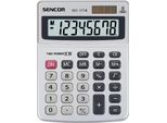 Sencor Sec 377/ 8 Calcolatrice Da Tavolo, Ampio Display Lcd A 8 Cifre, Radice Quadrata, Calcolo Percentuale, Memoria Indipendente A Quattro Tasti, Doppio Alimentatore