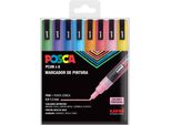 Set Di Pennarelli Uni-Ball PC-3M 8 Pezzi Colorati