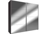 Armadio Easy Plus Ad Ante Scorrevoli 225Cm Grafite A Specchio