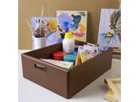 Creative Deco Xl Grande Scatola In Legno Marrone | 40 X 30 X 13 Cm | Scatole Con Maniglie Cassetta Conteniore Portaoggetti Portagiochi | Per Decoupage