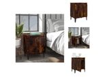 Vidaxl Comodino Con Gambe In Metallo Rovere Fumé 40X30X50 Cm - Comodini