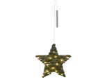 Stella Verde Illuminata Da 30 Led - Batteria E Timer - 30 Cm Circa