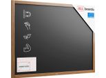Lavagna Magnetica Nera Da Gesso In Cornice Di Legno 120X90 Cm