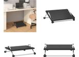 Vidaxl Poggiapiedi Nero 45X40X13,5 Cm - Poggiapiedi - Poggiapiedi In Plastica - Poggiapiedi Da Ufficio