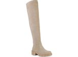 Van Hill Donna Stivali Sopra Il Ginocchio Leggermente Foderati Scarpe Con Suola Profilata 839547, Colore: Beige, Taglia: 37