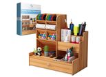 Organizzatore Da Scrivania Fleau - Con Cassetto - Portapenne - Portapenne In Legno/Veneer - Portapenne - Portapenne/Matite