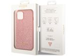 Guess Guhcp14Mhggshp Custodia Rigida Per Iphone 14 Plus/ 15 Plus 6,7 RóżOwy/Rosa Glitter Script