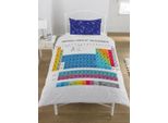 Set Di Biancheria Da Letto, Tavola Periodica AG1332 (Letto Singolo) (Bianco/Blu/Viola)