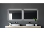Specchio Da Bagno A Led Talos 80X60 Cm - Specchio Da Bagno Adatto A Locali Umidi Con Illuminazione Cornice In Alluminio Nero Opaco Specchio Da Parete Cornice Luminosa