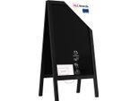 Lavagna Da Gesso Con Cavalletto Bifacciale 100X50Cm Nera Resistente All'acqua