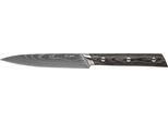 Lamart LT2102 Coltello Universale, Lama Molto Affilata E Manico Ergonomico, Acciaio Inox, Legno Da Imballaggio, Argento/Nero, Lunghezza Lama 13 Cm, Lunghezza Lama 24,5 Cm