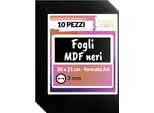 Creative Deco 10 X A4 Compensato Pannelli Legno Nero 3Mm | Pannelli Compensato 300X210X3 Mm (+/- 0.5Mm) | Fogli Di Legno Per Decorazione, Modellare