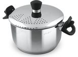 Lamart LT1206 Casseruola, Acciaio Inox Premium, Coperchio Con Meccanismo Di Filtraggio, Acciaio Inox, Capacità: 5,8 L, Ø 24 Cm; Altezza 13,5 Cm