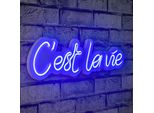 Opviq, C'est La Vie - Blu, Strisce Led, Blu, Strisce Al Neon Flessibili, 50 X 14 X 2 Cm