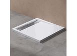 Doporro Piatto Doccia Con Piletta 90X90X5Cm, Piatto Doccia Quadrato In Acrilico Incl. Piletta Di Scarico (AL01) Xetro04W, Bianco