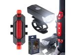 Rallex Set Di Luci Per Bicicletta A Led Per Manubri Di Bicicletta Usb