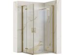 Cabine Doccia Rea Hugo Brush Gold 90X90