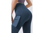 Leggings Da Donna EN-15548 - Blu Scuro/M KP15548