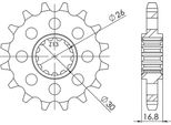 Pignone Passo 530 - Z 16 Denti (Dis.20603)