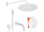 Set Da Vasca-Doccia Da Incasso Rea Lungo White Matt + Box