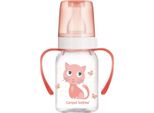 Canpol Babies 120 Ml Bottiglia Con Manici Animali Felici - Rosa