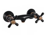 SlezáK-Rav Miscelatore Per Doccia SlezáK Rav Morava Retro MK180CMATSM Colore: Nero Opaco/Ottone Vecchio, Dimensioni: 150 Mm