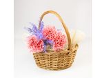 Creative Home Cestino In Vimini, Piccolo Con Manico | Cesto Di Pasqua 22X22X26Cm | Cesta Vimini Intrecciato A Mano | Cestino Regalo Portaoggetti