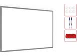 Lavagna Magnetica Cancellabile A Secco Bianca Con Cornice Argento In Legno 90X60Cm
