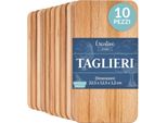 Creative Home Set Di Taglieri 10X Tagliere Da Cucina In Legno Di Faggio Oliato | 22,5 X 12.5 X 1.2Cm | Taglieri In Legno Per Aperitivo, Pane, Formaggi
