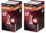 2 Lampadine Osram Night Breaker Silver +100% Per Fari / Attacco H11
