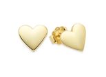 Paar Ohrstecker "Schmuck Geschenk Silberohrringe Herzform", Gelbgoldfarben, Aniston Jewelry & Watches, Ohrringe, Damen, Silber 925 (Sterlingsilber)