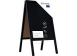 Allboards Lavagna Nera Da Gesso Con Cavalletto Bifacciale 118X61Cm Colore Nero